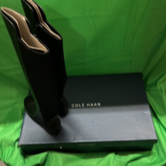 Cole Haan Izzy OTK Boot Blacm leather - Picture 2 of 4